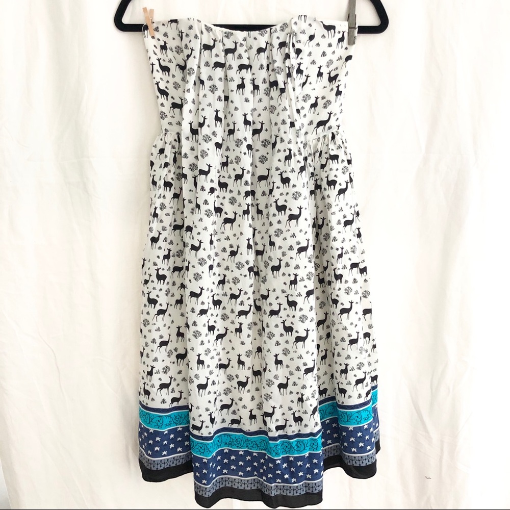 Anna Sui for Anthropologie Silk Deer Dress Size 2